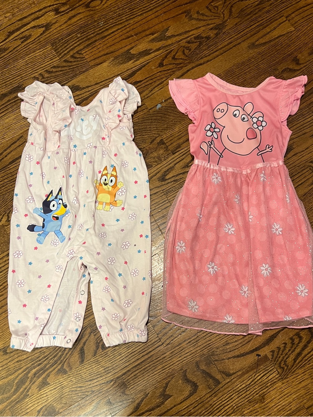 Peppa Pig Pink Short-Sleeve Pajama Dress with Tulle Skirt